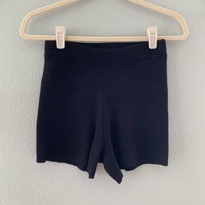 LA Collective Lauren Elizabeth Collection Black Classic Ribbed Shorts